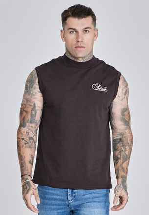 Siksilk Mens Black Sleeveless T-Shirt XXL