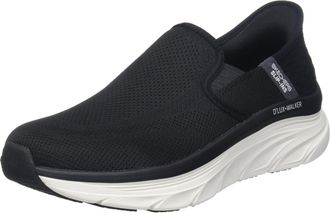 Skechers Mens Dlux Walker Orford Slip in, Black/Black, 10.5