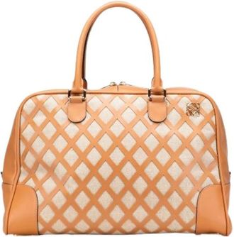 Loewe Pre-owned Handbags, female, Brown, Size: ONE SIZE Pre-owned Travel Bag