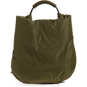 Moschino Handle Me Nylon Hobo Bag in Military Green 85B On2 at Nordstrom