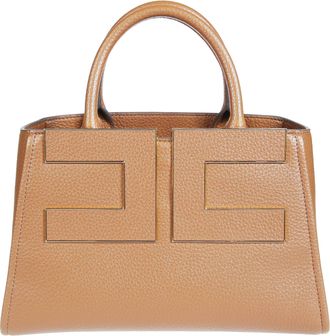 Elisabetta Franchi Trapezoidal Geometric Embossed Tote Bag