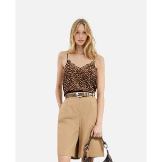 The Kooples Bedrukte caraco met kant