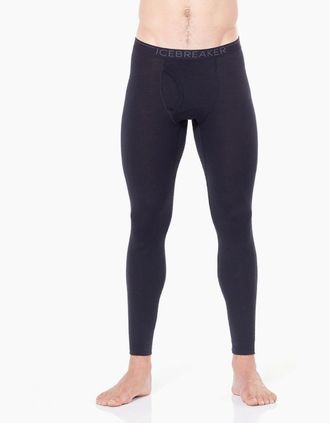 Icebreaker Mens Icebreaker Mens Oasis Soft Lightweight Baselayer Bottoms - Black - Size: 2XL