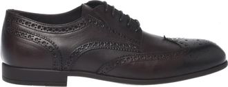 Baldinini Leren Veterschoenen - Heren - Nette schoenen - Bruin - 45 EU - Leer - Schoenen
