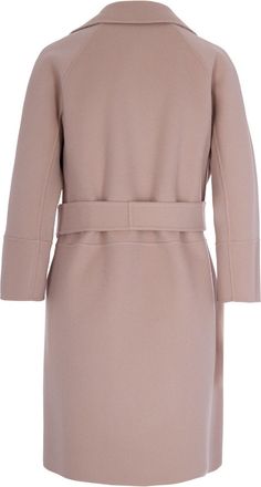 Max Mara Womens Coat Arona Beige-Rose Virgin Wool Beige/rose