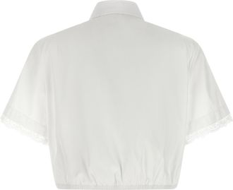 Ermanno Scervino Womens White Cotton Blouse