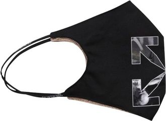 Off-white Caravaggio Arrows-Print Mondkapje - Heren - Accessoires - Zwart - S/M - Katoen - Accessoires