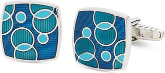 Clifton Wilson Teal Circles Cuff Links at Nordstrom