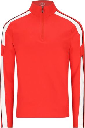 Bogner T-shirt con zip - Rosso
