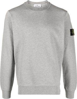 Stone Island Compass-badge cotton sweatshirt - men - Cotton - L - Grey