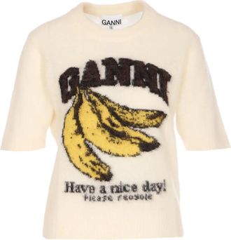 Ganni T-shirt con stampa - Toni neutri