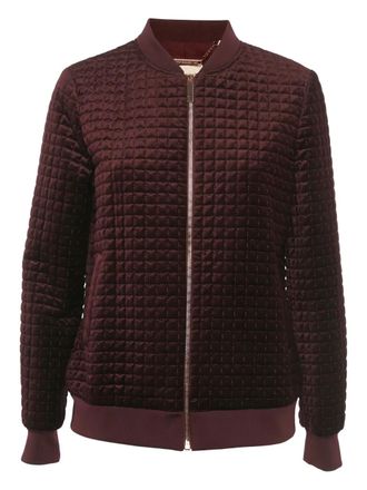 Ted Baker quilted zip-fastening bomber jacket - Red