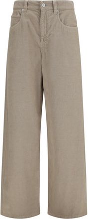 Brunello Cucinelli Beige Straight Flat Front Pants