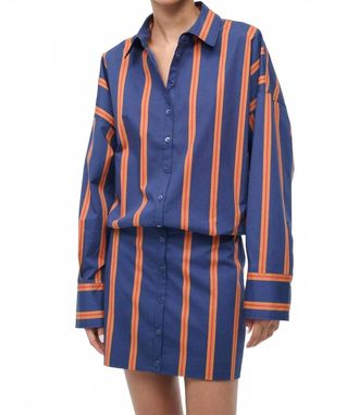 Staud Cynthia Dress In Railroad Stripe