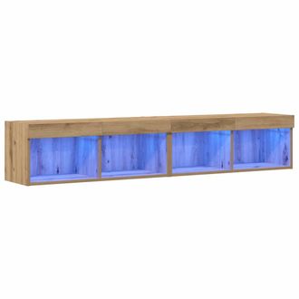 vidaXL Vidaxl - Mobile Tv 2 Pcs Rovere Artigianale 80 X 30 X 30 Cm