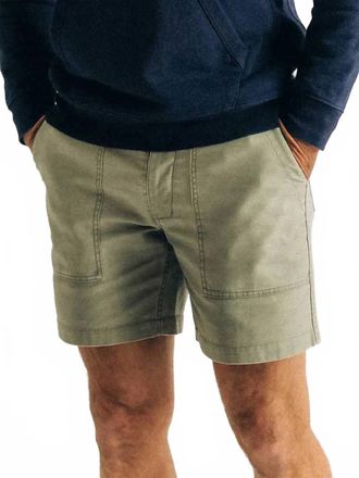 Taylor Stitch Surplus Short In Feild Olive Reverse Sateen