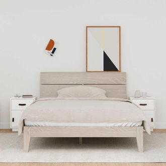 vidaXL Vidaxl - Mesitas De Noche 2 Uds Madera Maciza Pino Blanco 40x34x55 Cm