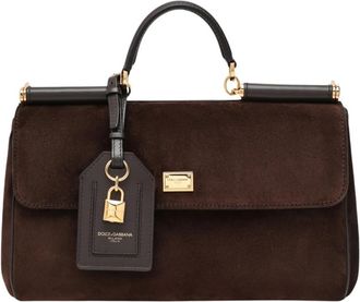 Dolce & Gabbana My Sicily Handtas - Dames - Handtassen - Bruin - ONE Size - Leer - Tassen