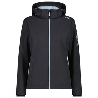 F.lli Campagnolo Softshell Jacket Zip Hood Softshelljacke f&uuml;r Damen | grau/schwarz