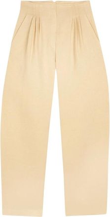 Cortana Kyo Broek - Dames - Broeken - Beige - XL - Wol - Broeken