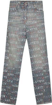 Lanvin x Future mid-rise straight leg jeans - women - Cotton/Cotton - 27 - Blue