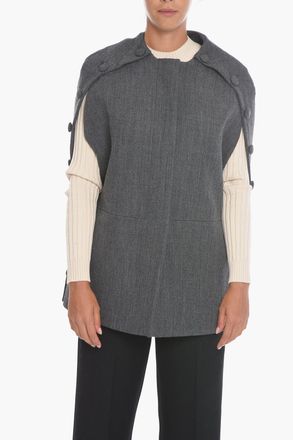 Jil Sander Cappa in Lana Vergine con Dettaglio Bottoni Jil Sander