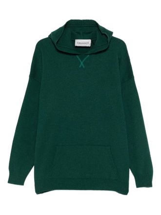 Amaranto wool hoodie - Groen