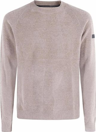 Roberto Ricci Design Velvet Round Knit - Heren - Ronde hals truien - Bruin - XL - Polyester - Truien & Vesten