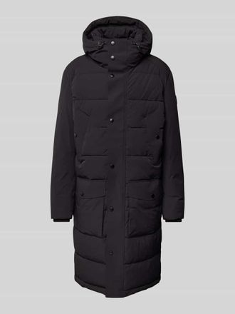 Strellson Steppmantel mit Kapuze in Black, Größe 56