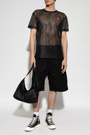 Comme Des Gar&ccedil;ons Comme Des Gar&ccedil;ons Play Transparent T-shirt, Mens, Black