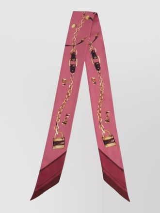 Chlo&eacute; chain print rectangular silk fashion tie