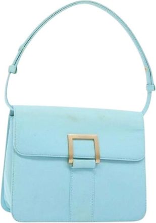 Saint Laurent Pre-owned Shoulder Bags, female, Blue, Size: ONE SIZE Pre-owned Canvas handbags