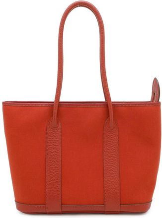 Hermès Red Color Toile Officier Buffalo Leather Tote Bag (Pre-Owned)