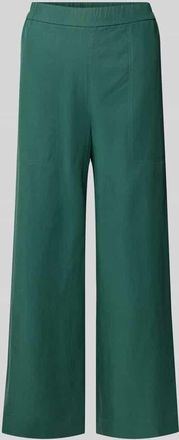 Marc O'Polo Wide Leg Culotte aus Lyocell-Leinen-Mix in Smaragd, Gr&ouml;&szlig;e 46