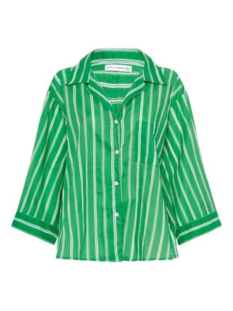 Faithfull The Brand Paradise striped cotton shirt - Green