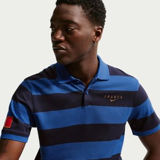 Nike FFF The Nike Mens Polo Nike Mens Dri-FIT Soccer Polo in Blue | IB6209-480