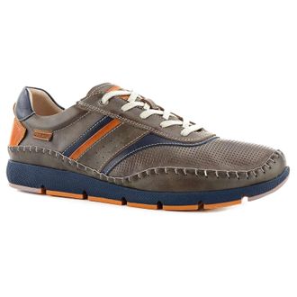 Pikolinos Fuencarral M4U Leather Mens Low Top Trainers - Dark Grey - Size:UK 10.5-11