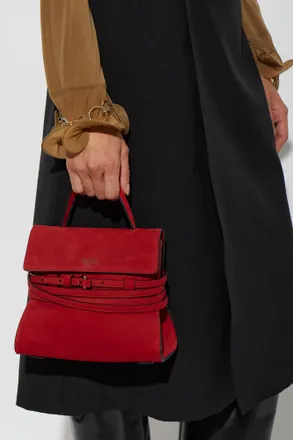Moschino Suede Bag Tie Me, Womens, Red