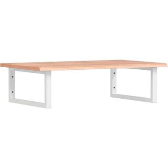vidaXL Estante De Lavabo De Pared De Acero Y Madera Maciza De Roble Vidaxl