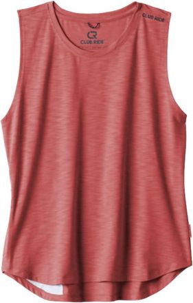 Club Ride Womens Sleeveless In Seattle Muscle Tank In Mineral Red