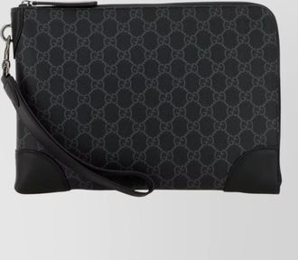 Gucci printed canvas document case