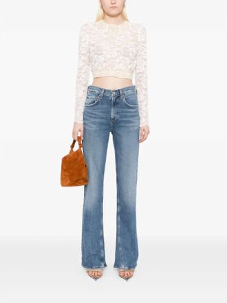 A Gold E Kick Mid Rise Boot Jean In Curve