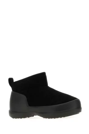 Moon Boot Unisex Black Suede Mezzaluna Ankle Boots Stivali