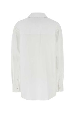 Gucci Womens White Poplin Oversize Shirt Exterior: Cotton Maglie