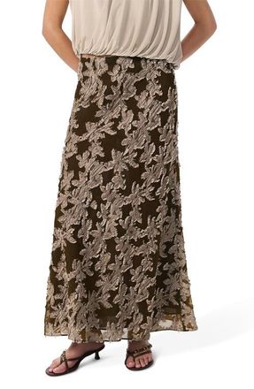 Rag & Bone Wren Print Maxi A-Line Skirt in Olive at Nordstrom, Size Small