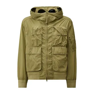 C.P. Company Light Jackets, male, Green, Size: L Chrome-R Goggle Jacket