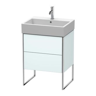 Duravit Duravit Xsquare Mueble De Pie 58,4x 46,0 Cm, 2 Cajones, Para Lavabo Vero Air 235060, Color (frente/cuerpo): Azul Claro Mate - Xs447300909