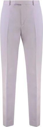 Gucci Wollen gabardine broek - Heren - Nette broeken - Paars - L - Wol - Broeken