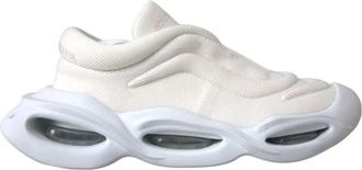 Dolce & Gabbana Witte Canvas Veterschoenen met Luchtkussen Zool - Dames - Sneakers - Wit - 41 EU - Polyester - Schoenen