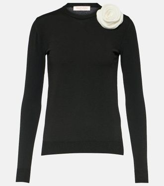 Valentino Pullover con applicazione floreale